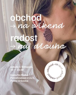 Jediná akce, kde se letos můžeme potkat naživo! Můj srdcový @obchodnavikend už 8. listopadu v krásném pražském Endorfinu....